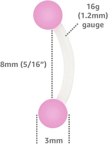 16g Curved Barbell Earrings Set - Hypoallergenic Curved Barbell Jewelry (choose Color) in Saudi Arabia