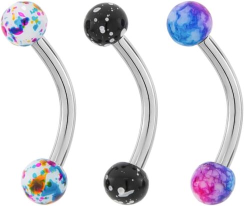 16g Curved Barbell Earrings Set - Hypoallergenic Curved Barbell Jewelry (choose Color) in Saudi Arabia