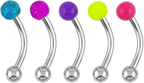 16g Curved Barbell Earrings Set - Hypoallergenic Curved Barbell Jewelry (choose Color) in Saudi Arabia