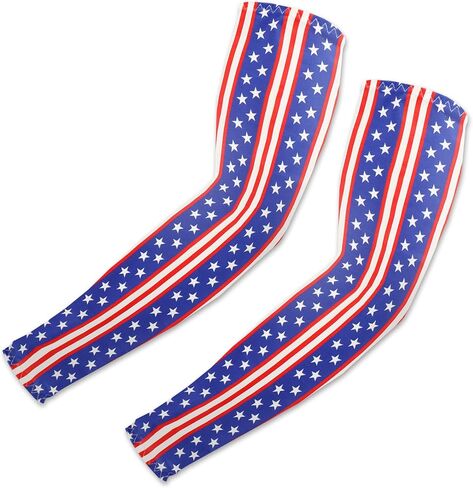 4th of July Arm Sleeves for Men Women Patriotic Arm Sleeves for Independence Day Decor Arm Protectors for Thin Skin in Saudi Arabia