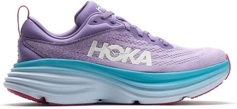 حذاء بوندي 8 للسيدات من HOKA ONE ONE مصنوع من القماش الطباشير والبنفسجي والباستيل ليلك 7 US in Saudi Arabia