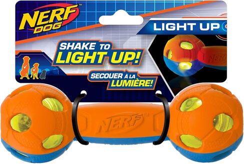 نيرف دوج 7 بوصة LED باش باربل - أزرق/برتقالي، لعبة للكلاب in Kuwait