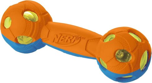 نيرف دوج 7 بوصة LED باش باربل - أزرق/برتقالي، لعبة للكلاب in Kuwait