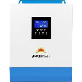 3000W DC 24V Pure Sine Wave Inverter with 80A MPPT Solar Charger and 40A AC Battery Charger, Hybrid Solar Inverter Charger Manufactured by SunGoldPowerCo.,Ltd (Upgraded)