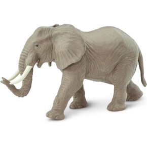 Safari Ltd. African Elephant Toy Figurine - Detailed, Hand-Painted 6.5" Wildlife Model Figure - Safe and Educational Toy for Boys, Girls & Kids Ages 1+