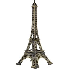 Paris Eiffel Tower Statue Metal 10 inch Eiffel Tower Replica Souvenir (25cm)