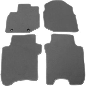 Floor Mats Compatible with 2006-2012 Honda FIT, Nylon Black Front Rear Carpet by IKON MOTORSPORTS, 2007 2008 2009 2010 2011
