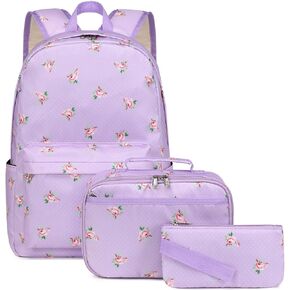 Backpack for Girls, Kids School Bag with Lunch Box Girls Backpack Set for Elementary Middle Bookbag