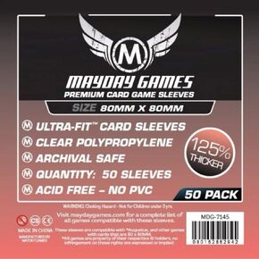 Medium Square Sleeves (80x80mm) - 50 Premium
