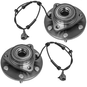 515066 x2 Front Wheel Bearing and Hub Assembly Compatible With 2004-2007 Ni-ssan Titan, 2005-2007 Armada, 2004 Pathfinder Armada /04-07 In-finiti QX56 [6 Stud Hub W/ABS]
