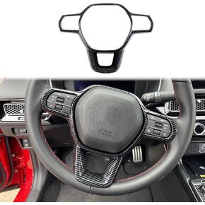 Carbon Fiber Style Steering Wheel Cover Molding Trims for Acura Integra for Honda Civic 2022-2024 for Accord HRV CRV 2023-2024