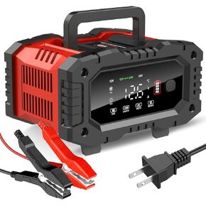 20 Amp Car Battery Charger, 12V/24V Smart Automatic Battery Automotive 7-Stage Charging Battery Maintainer with Pulse Repair Function, Trickle Charger