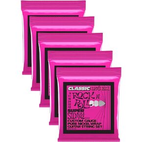 5 PACK Ernie Ball 2253 Super Slinky Pure Nickel Electric Guitar Strings 9-42