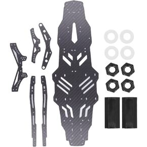 Socobeta Carbon Fiber RC Bottom Chassis Plate 3K Carbon Fiber RC Drift Racing Chassis RC Chassis Frame Compatible with MST RMX2.0S 1/10 Remote Control Drift Car
