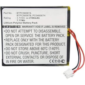 BTPC56067A, BTPC56067B, BTPC56067C, PC046067H, PC046067-H Replacement Battery Compatible with URC Universal MX-3000 & MX-3000i Remote Controls