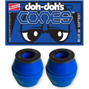 Shorty's Skateboard Bushings Doh Doh's Cones with Washers Blue 88A Softest