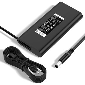 240W Slim Style AC Adapter Charger for Dell Precision 17 7670 7680 7780 7770 Alienware M17 R5 M15 R7 AMD R7 X15 R2 X16 R1 X17 R2 19.5V 12.3A with AC Power Adapter Supply