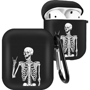JoySolar for Airpods 1/2 Case Cute Cartoon Cool Stylish Silicone Cases for Apple Airpod Air Pods 2&1 Cover Kawaii Fun Funy Fashion Design Characters Soft IMD Shell for Girls Boys Girly (Cucumber Rike)