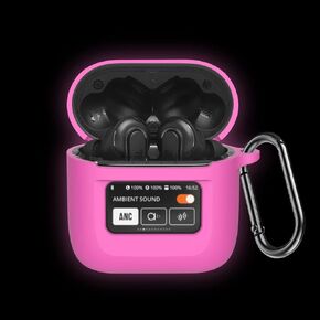 LEFXMOPHY Case for JBL Tour Pro 2 Earbuds 2023, Silicone Cover Protective Skin Sleeve (Black)