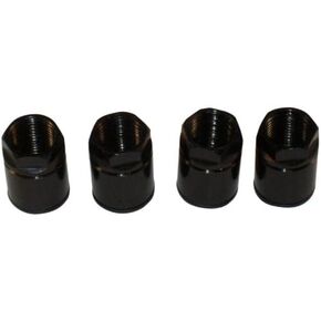 Set of 4 Nuts- Universal Black TPMS Sensor Air Valve Stem Mounting Nut Tire Pressure Monitoring System for Black Wheels and Rims