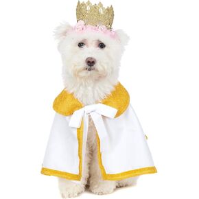 قطعتان من أزياء ملكة الكلاب، عباءة توتو للحيوانات الأليفة مع تاج، أزياء أميرات الكلاب الحلوة (M) in Kuwait