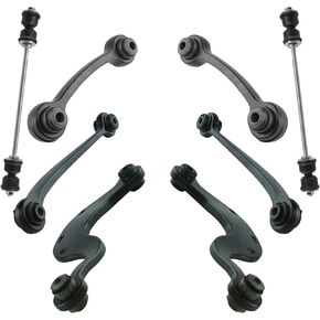 TRQ 8 Piece Suspension Kit Rear Upper Control Arms Vertical Links Sway Bar End Links Compatible with 2008-2017 Buick Enclave 2009-2017 Chevrolet Traverse 2007-2016 GMC Acadia 2007-2010 Saturn Outlook