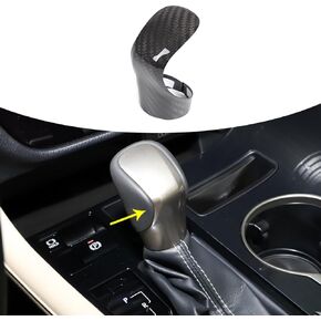 Car Real Carbon Fiber Gear Shift Head Knob Cover Protector Fit for Lexus EX NX RX RC is Automotive Interior Accessories(No Need to Disassemble) (Black Carbon Fiber)