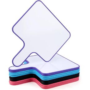 12pcs Dry Erase Answer Paddle, Answer White Boards Double Sided Whiteboard Pack Dry Erase Answer Board for Office School Classroom Teaching Meeting Family Party (9.6x8inch)