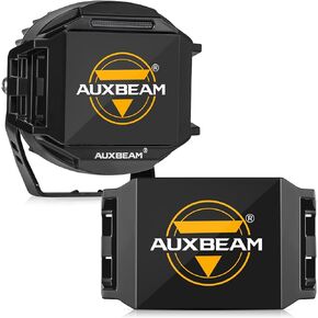 Auxbeam 4 inch Pod Light Covers, Black Cube Offroad Light Cover Waterproof Polycarbonate Protective Lens for LED Pod Lights Driving Fog Light (Fit for ZD000762 ZD000763)