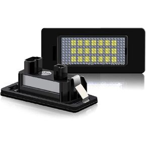 LED Number License Plate Light Lamp 24SMD 6500K Super White with Canbus Error Free Compatible with BMW 1 3 5 Series E82 E88 E90 E91 E92 E93 F25 E46 E39 E60 E61 E70 E71(Pack of 2Pcs)