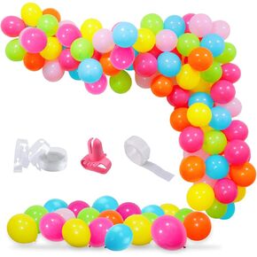 100Pcs Summer Pool Party Balloon Garland Arch Kit, Summer Beach Balloons Garland Tropical Party Decoration for Pool Party Summer Baby Shower Birthday Party Decorations Swimming Beach Party Supplies