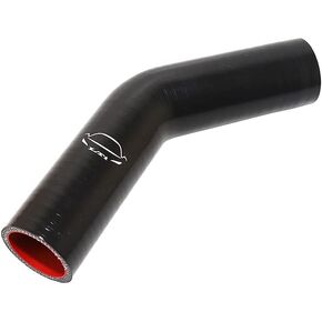 LTI Universal 4-Ply Reinforced High Performance 1.5" ID 45 Degree Elbow Silicone Hose Coupler 38mm(1.5" BLACK)