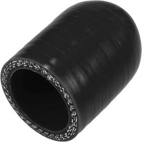 X AUTOHAUX 1 Pcs 30mm Length 25mm/0.98" ID Black Car Silicone Rubber Hose End Cap Silicone Reinforced Blanking Cap for Bypass Tube Universal