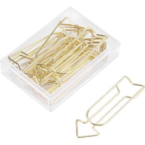12 Staples Bookmarks Arrow Shaped Paper Clips Gold Metal Paper Clip Organization Personal Documents for School Office Use
