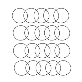 uxcell Nitrile Rubber O-Rings, 53mm OD 50mm ID 1.5mm Width, Metric Sealing Gasket, Pack of 20