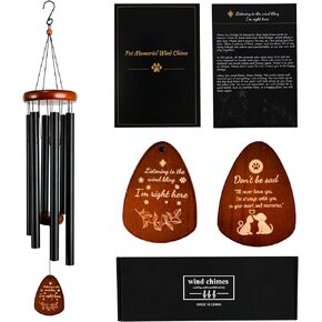 هدايا تذكارية لفقدان الحيوانات الأليفة، أجراس الرياح، هدية تعاطف الكلاب، هدايا فجيعة للكلاب في ذاكرة الكلاب والقطط والحيوانات الأليفة، أجراس الرياح السوداء لفقدان صديق فروي in Kuwait
