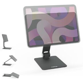 Plugable Magnetic Tablet Holder for iPad Pro 11, iPad Air 10.9, MagSafe Magnetic iPad Stand, Portable Foldable 360° Rotating Stand (AMS-STAND11)
