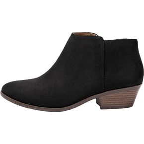 ~ TIFF ~ Women's Ankle Bootie Boot Low 1.5" Heel Side Zipper