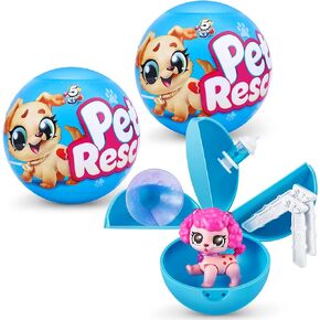 5 Surprise Pet Rescue Series 1 by ZURU (2 Pack) Cute Stuffed Animal Miniature Toys, Amazon Exclusive, Magic Color Change, Mystery Collectible Plushies for Kids and Girls