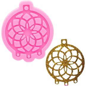 Super Glossy Resin Dream Catcher Mold Silicone Mould for DIY Craft Keychain Pendants Epoxy Resin Casting Mold Jewellery Making Silicone Molds