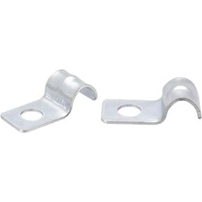 uxcell 15/64" EMT One Hole Strap Pipe Strap Zinc-Plated Steel Reinforced Rib for Pipe Fixing on Various Surfaces 100PCS