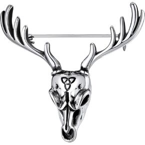 FaithHeart Women's Brooches Pins, Punk Skull/Spider/Antler Designs with Delicate Gift Packaging