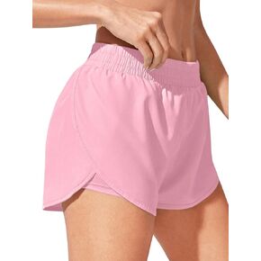 Floerns Women's Golf Yoga Shorts 2 in 1 High Waist Tulip Hem Athletic Gym Shorts
