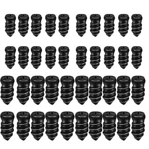 40 PCS Automotive Quick Vacuum Tire Repair Nail, Multi-Size High Temperature Resistant Rubber Cross Slotted Screw Tire Plug, Multifunctional Accessory for Car, Motorcycle, Truck (Black)