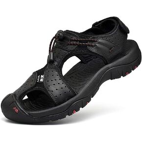 Men's Closed Toe Walking Fastening Trekking Sport Shoes Suede Leather Sandals in Saudi Arabia