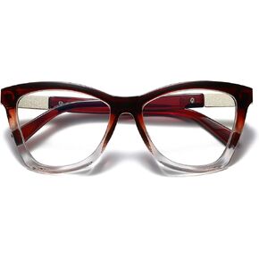 Bevi Reading Glasses Anti Eyestrain Blue Light Blocking Large Square Oversize Frame with Metal Hinge for Women and Men
