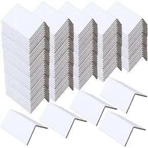 Packing Cardboard Edge Protectors 2 x 2 x 3 3 mm Thickness White Edge Protectors Wrapping Paper Corner Protectors Furniture Protection Hardware Logistics Shipping Packaging (240 Pcs)