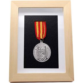 Medal Display Frame, Medal Display - Photo Display, Medal Shadow Box Display Photo Frame is Perfect for Medal Holders, Athletes, Competition Winners (7" Medal Box)