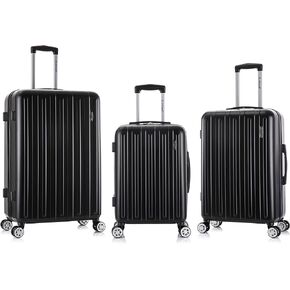 Rockland Paris Hardside Luggage with Spinner Wheels, Charcoal, 3-Piece Set (20/24/28)