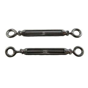 US STAINLESS 2 Pieces Stainless Steel (316) M4 (5/32") 4mm Turnbuckle Eye and Eye with Locknuts Marine Grade M4 Metric Thread